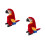 2Pièces Oiseaux Peluche Rouge Jouet Décor Maison 3