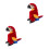 2Pièces Oiseaux Peluche Rouge Jouet Décor Maison 4