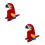 2Pièces Oiseaux Peluche Rouge Jouet Décor Maison 5
