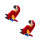 2Pièces Oiseaux Peluche Rouge Jouet Décor Maison 7