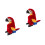 2Pièces Oiseaux Peluche Rouge Jouet Décor Maison 8