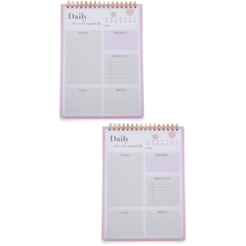 2Pièces Calendrier Dateur Rose Planificateur Efficace