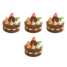 4 Pack Cake Model Artificial Mini Fake Cakes For Display Simulation