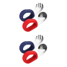 2Ensembles Kit Fourchette Bébé Durable Silicone Mains