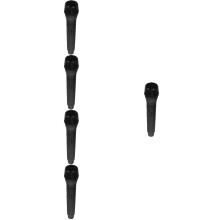 5Pièces Microphones Faux En Plastique Noir Pour Fête Et Jeu De Rôle