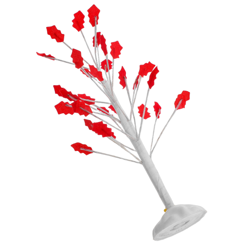 4Pcs Red Small Wire Trees Handmade Iron Plastic Model Train Scenery 2