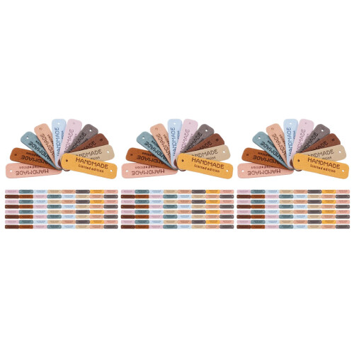 300Pièces Étiquettes Cuir Pour Articles Faits Main Accessoires Crochet