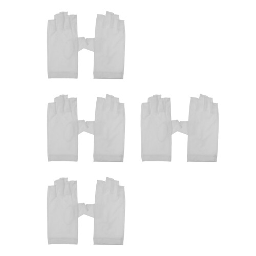 4Paires Protection Doigts Pour Gel Uv Blancs