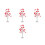 4Pcs Red Small Wire Trees Handmade Iron Plastic Model Train Scenery 4