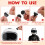 24Pièces Accessoires Casque ABS Cornes Evil Multicolores Faciles 4