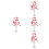 4Pcs Red Small Wire Trees Handmade Iron Plastic Model Train Scenery 8