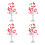 4Pcs Red Small Wire Trees Handmade Iron Plastic Model Train Scenery 9