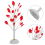 4Pcs Red Small Wire Trees Handmade Iron Plastic Model Train Scenery 10