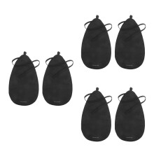 6Pièces Chiffons De Nettoyage Flûte Clarinette Saxophone Tissu Noir