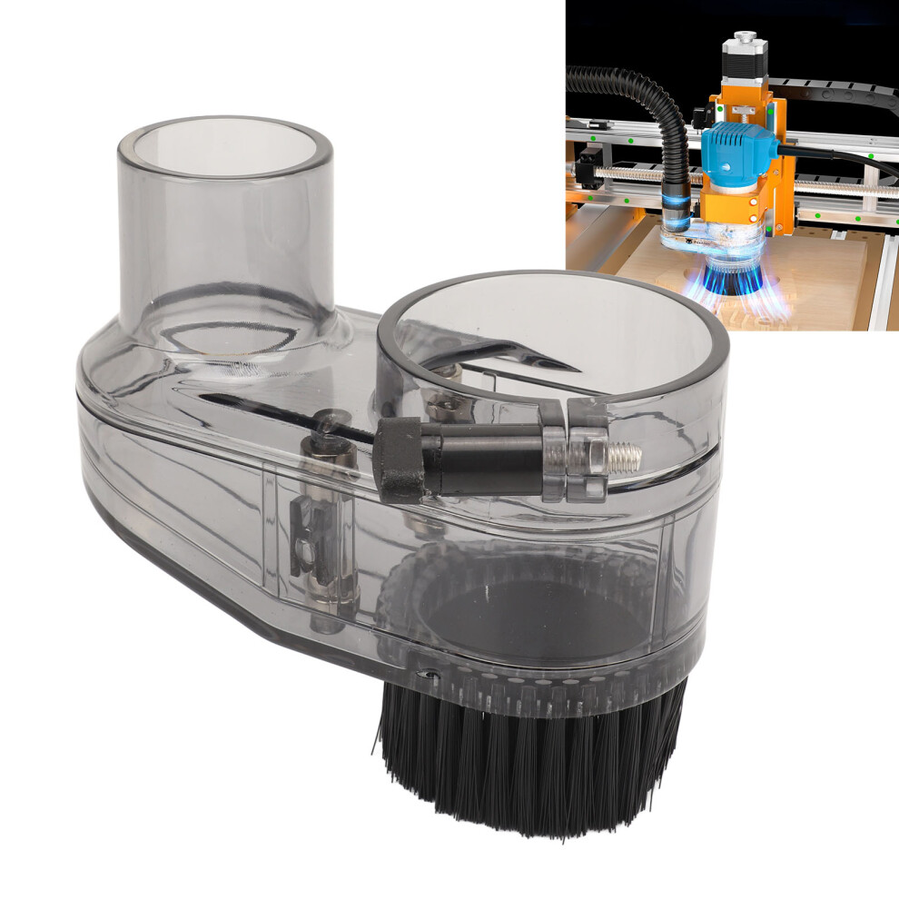 Cnc Router Dust Cover 52Mm Clear With 38Mm Hose For Spindle Motors & Routers 3031393402352