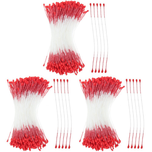 3Pièces Bourgeons Floraux Double Tête Pour Décorations DIY