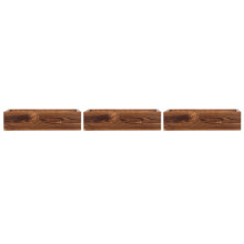 3Pièces Jardinières En Bois , Pots Rectangulaires Pour