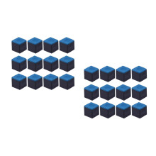 24Pcs Sky-Blue Billiard Chalk for Cues with Protective Box