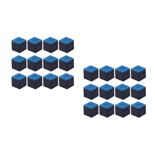 24Pcs Sky-Blue Billiard Chalk for Cues with Protective Box