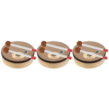 3Ensembles Ensemble Tambour Enfant Bois Naturel Instrument Musical