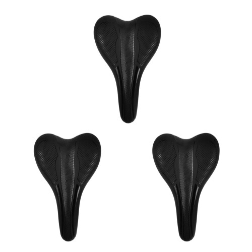 3Pièces Siège Arrière Stable En PU Noir Idéal Route