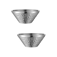 2Pièces Bol En Acier Inoxydable Multifonction Argenté Pour Cuisine