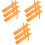 9Pièces Panneaux En Plastique Orange Pour Enseignants 1