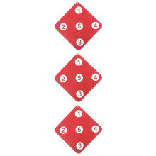 3St Rubber Schermdoelen Rood Duurzaam Oefendoel Compact Voor Training