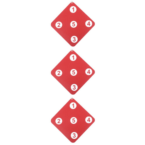 3St Rubber Schermdoelen Rood Duurzaam Oefendoel Compact Voor Training