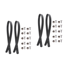 4Sets Zwarte PU Lederen Bandjes Handtasaccessoires Met Nieten