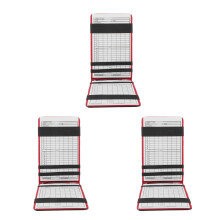 3Pièces Carnet Portable Score Golf PU Noir Simple Durable