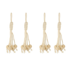 2Pièces Crochet Suspendu Banane Coton Perles Bois
