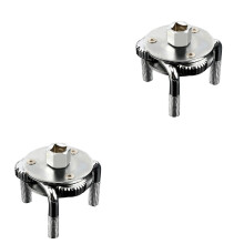 2Pièces Outil Dépose Filtre Huile Argenté Durable Usage Mécanique