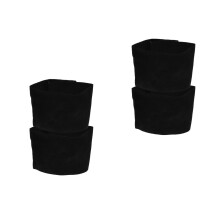 4Pièces Brassards Football Nylon Confortable Réglable Noir