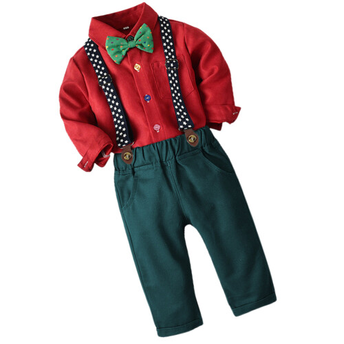 2Ensembles Costume Fête Rouge Chemise 2