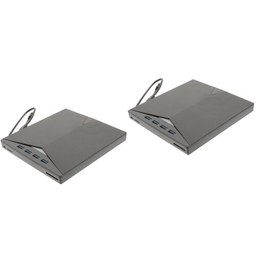 2Pièces Dvd Et Cd Externe USB 3.0 Portable Antidérapant Noir