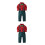2Ensembles Costume Fête Rouge Chemise 4