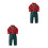 2Ensembles Costume Fête Rouge Chemise 5