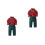 2Ensembles Costume Fête Rouge Chemise 6