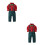 2Ensembles Costume Fête Rouge Chemise 9