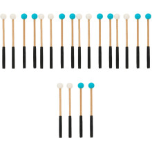 10Paires Baguettes Tambour Bois Et Caoutchouc Multicolores Percussion
