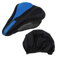 2St Elastische Blauwe Siliconen Fietszadels Voor Comfortabel Fietsen
