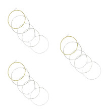 15Pièces Jeu Cordes Banjo 5 Cordes Alliage Cuivre Coloré Longue Durée