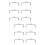 12Pcs Smooth Silver DIY Purse Clasp Frames Replacement Bag Handles 1