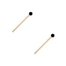 2Pièces Maillets Rouleau Noir Bois Professionnels Pour Batterie