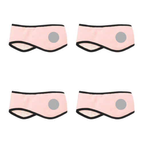 4Pièces Cache-Oreilles Rose Coton Isolation Hiver