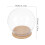 4Pièces Support Verre Transparent Cloche Décorative Base Bois 11