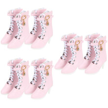 6Paires Bottines Miniatures Pour Rose Accessoires Mode Enfants