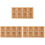3Pièces Plateau Multi-Compartiments Beige En Bois Pour Pots De Fleurs 1