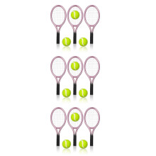 9Sets Miniature Tennis Racket Set Durable Toy for Kids Assorted Colors